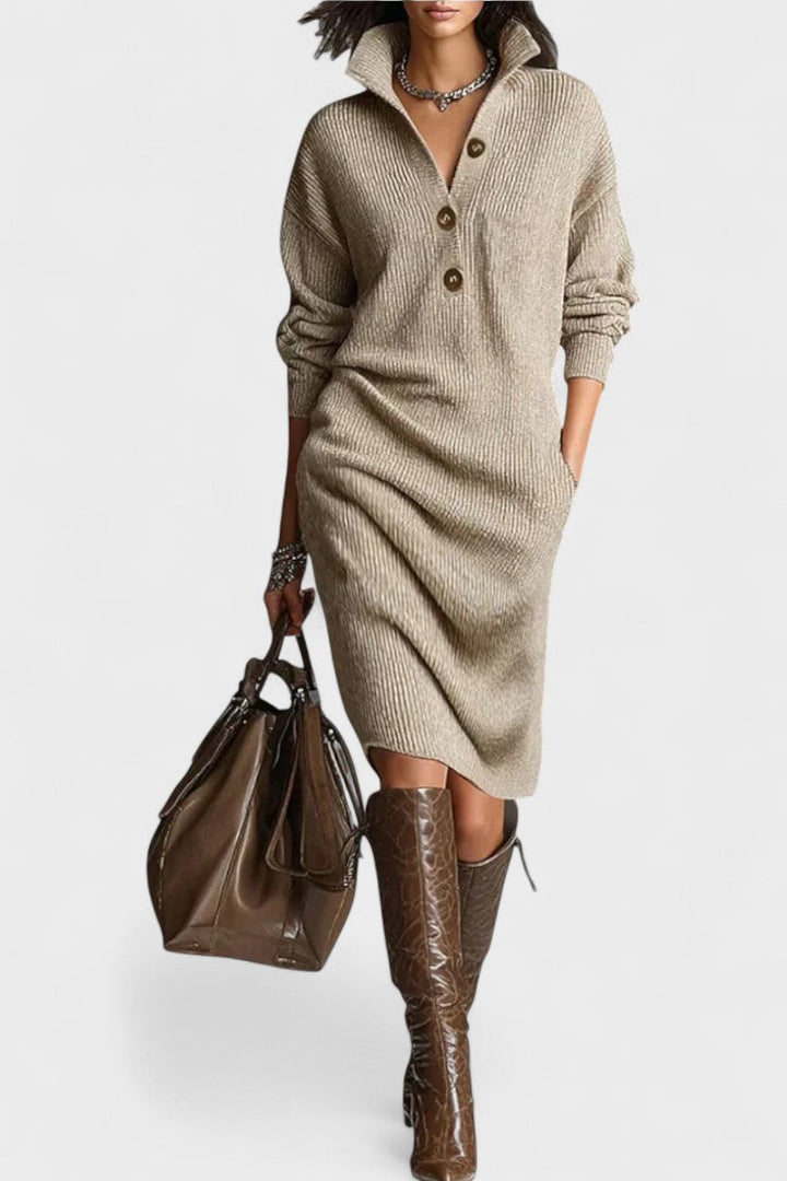 Cornelia™ | Elegant stribet kjole