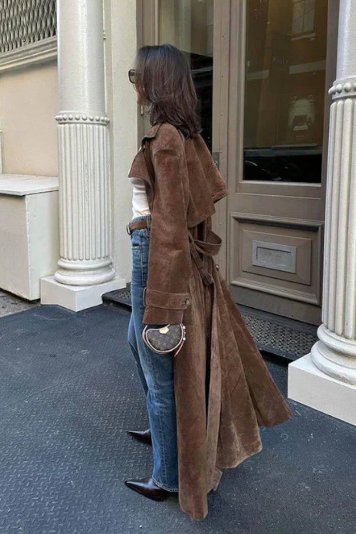 Mille™ | Elegant ruskind trenchcoat