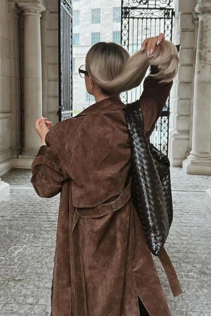 Mille™ | Elegant ruskind trenchcoat