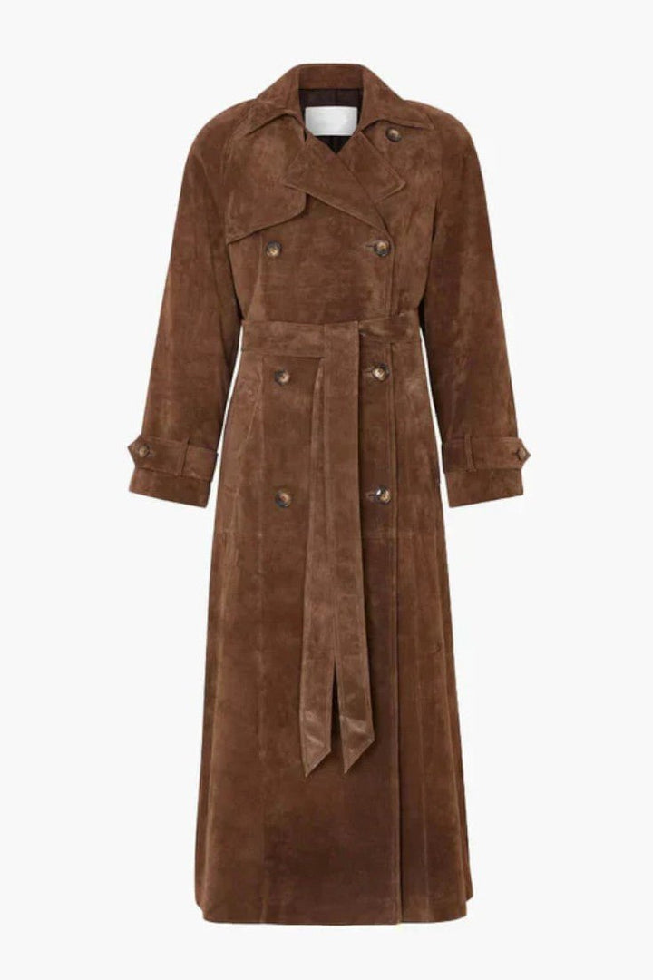 Mille™ | Elegant ruskind trenchcoat