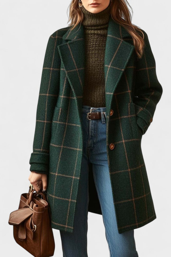 Yrsa™ | Elegant tweed jakke og ternet mønster