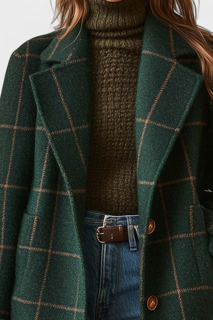Yrsa™ | Elegant tweed jakke og ternet mønster