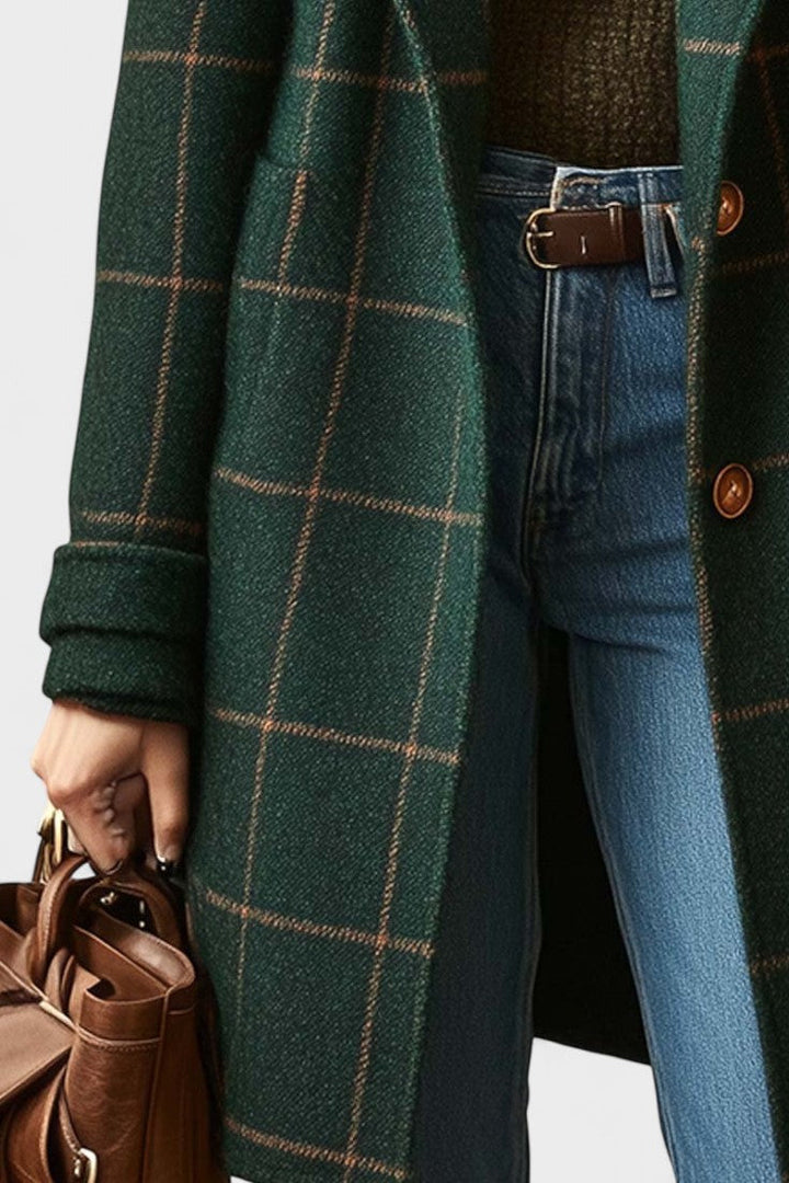 Yrsa™ | Elegant tweed jakke og ternet mønster