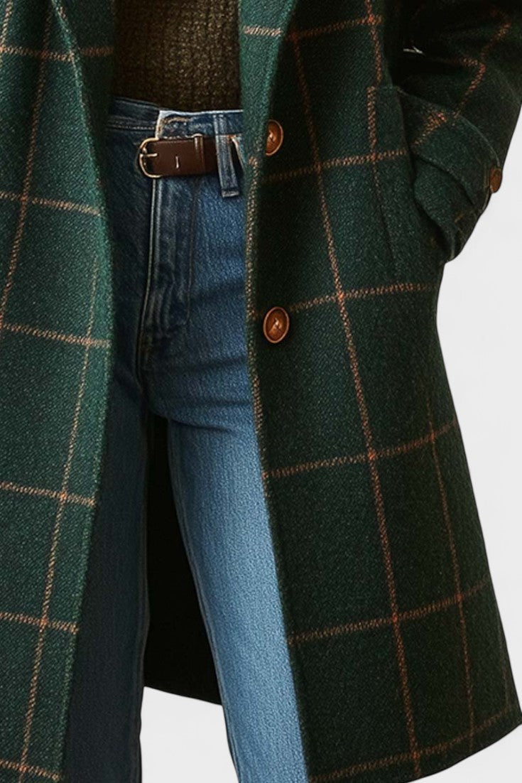 Yrsa™ | Elegant tweed jakke og ternet mønster