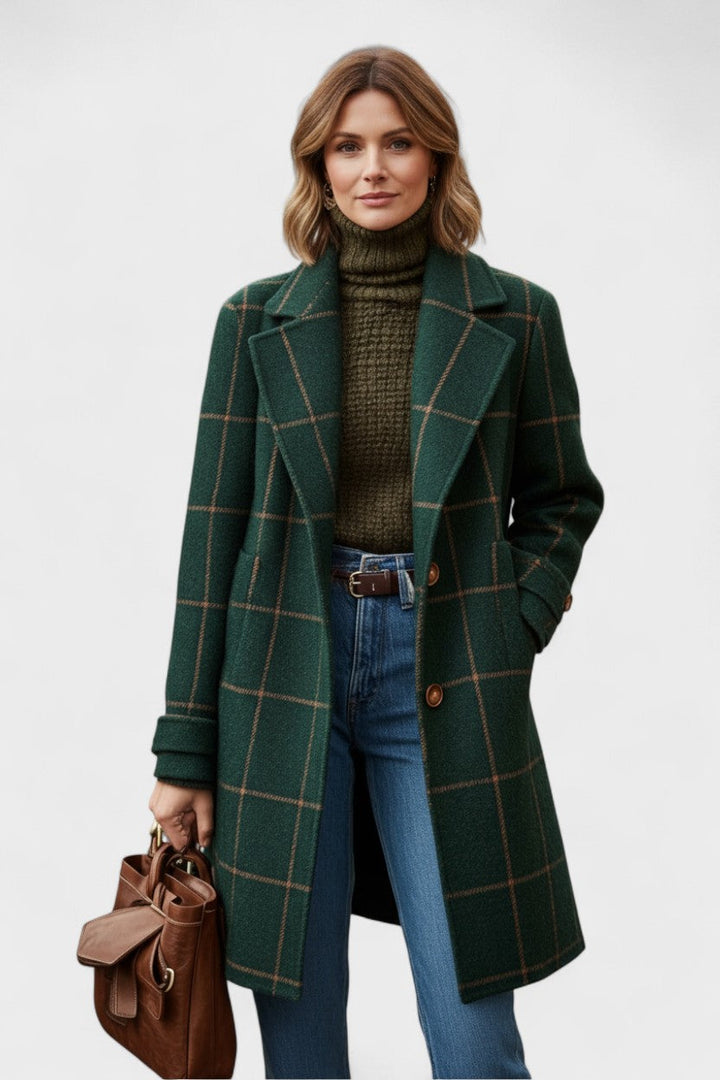 Yrsa™ | Elegant tweed jakke og ternet mønster