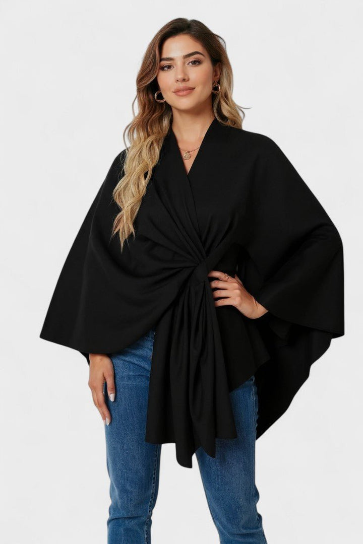 Yvette | Elegant draperet poncho
