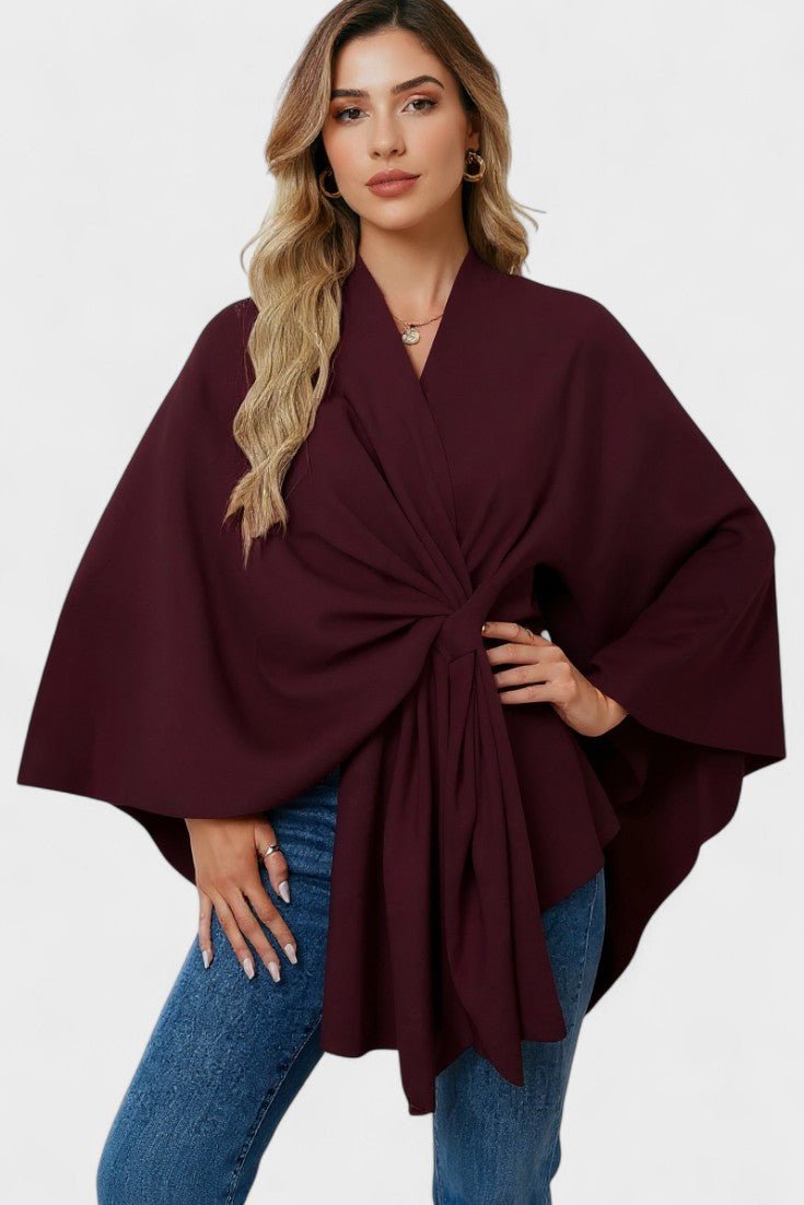 Yvette | Elegant draperet poncho