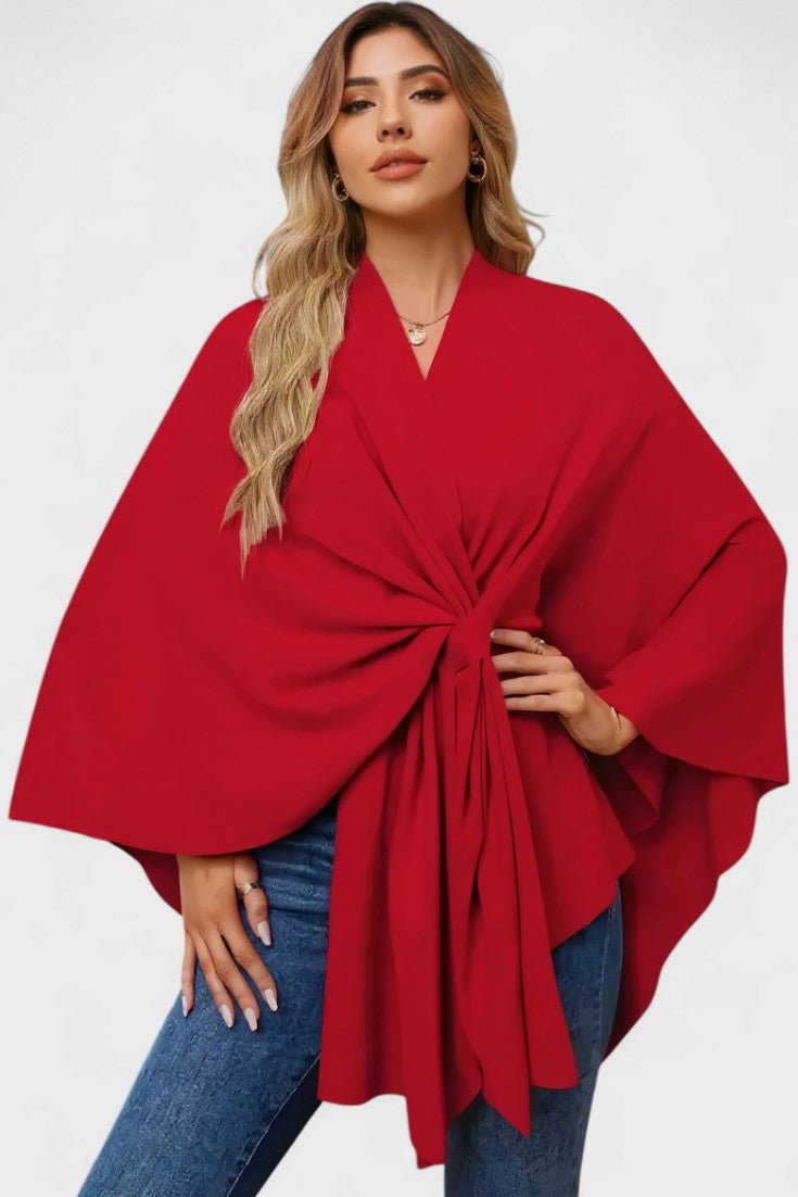 Yvette | Elegant draperet poncho