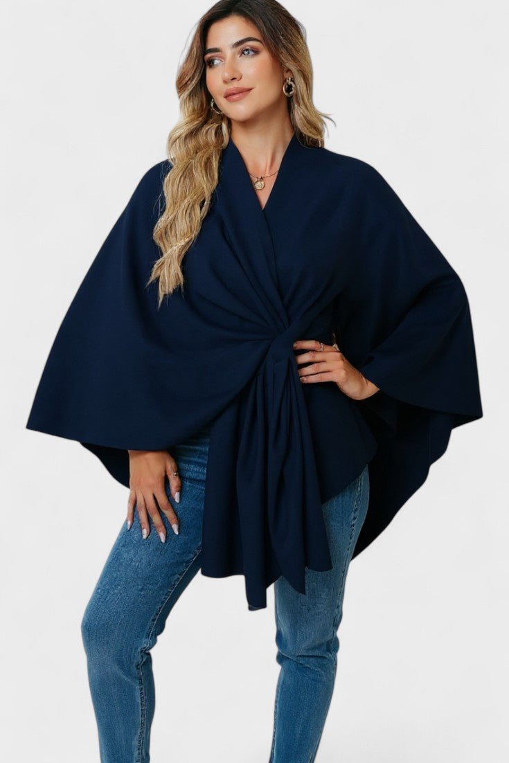 Yvette | Elegant draperet poncho